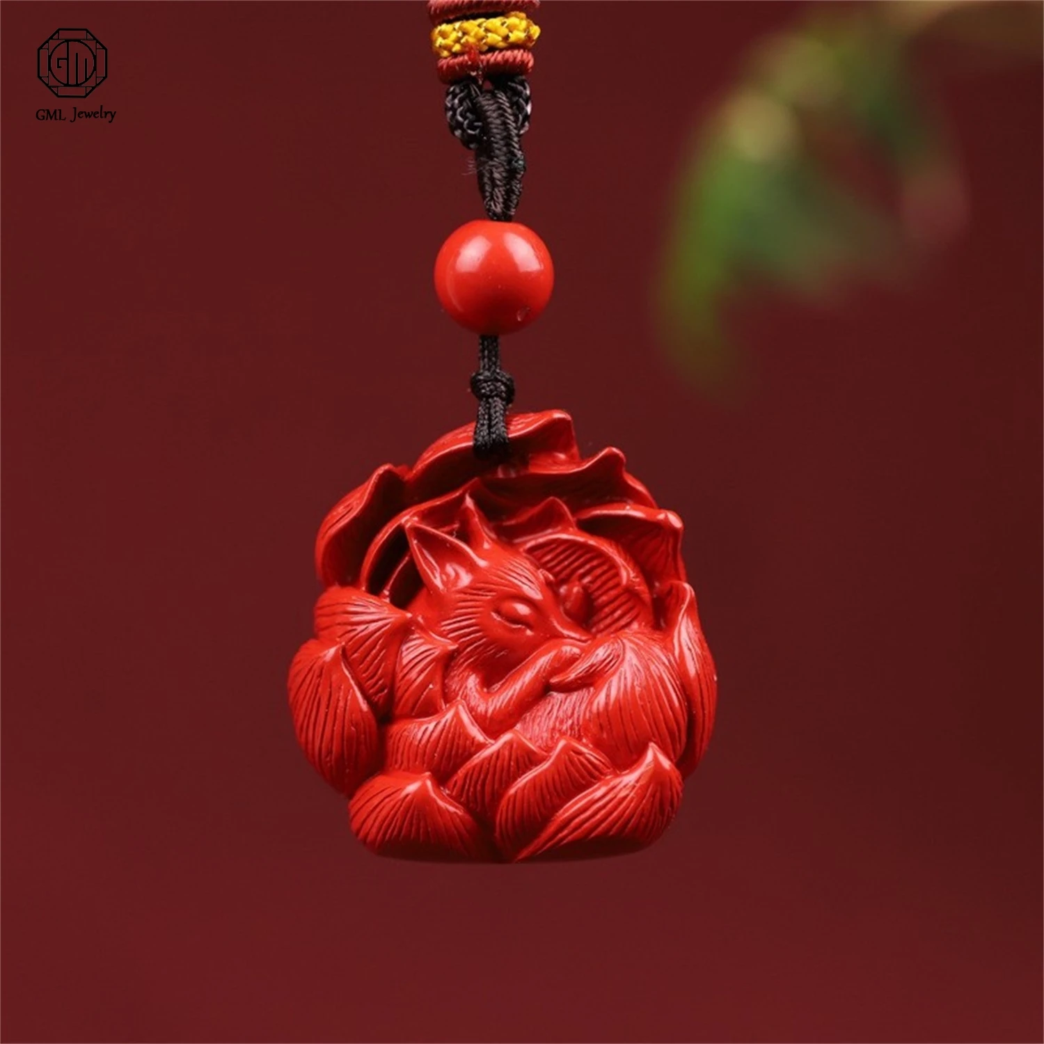 High Content Natural Purple Cinnabar Peace Buckle Pendant Necklace Charm Unisex Jewelry Gift For Men Women Spiritual Protection