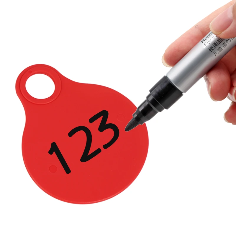 

50pcs TPU Cattle Pig Sheep Hanging Tag Identification Card Neck Tag For DIY Laser Printing Farm Animal Neck Tag