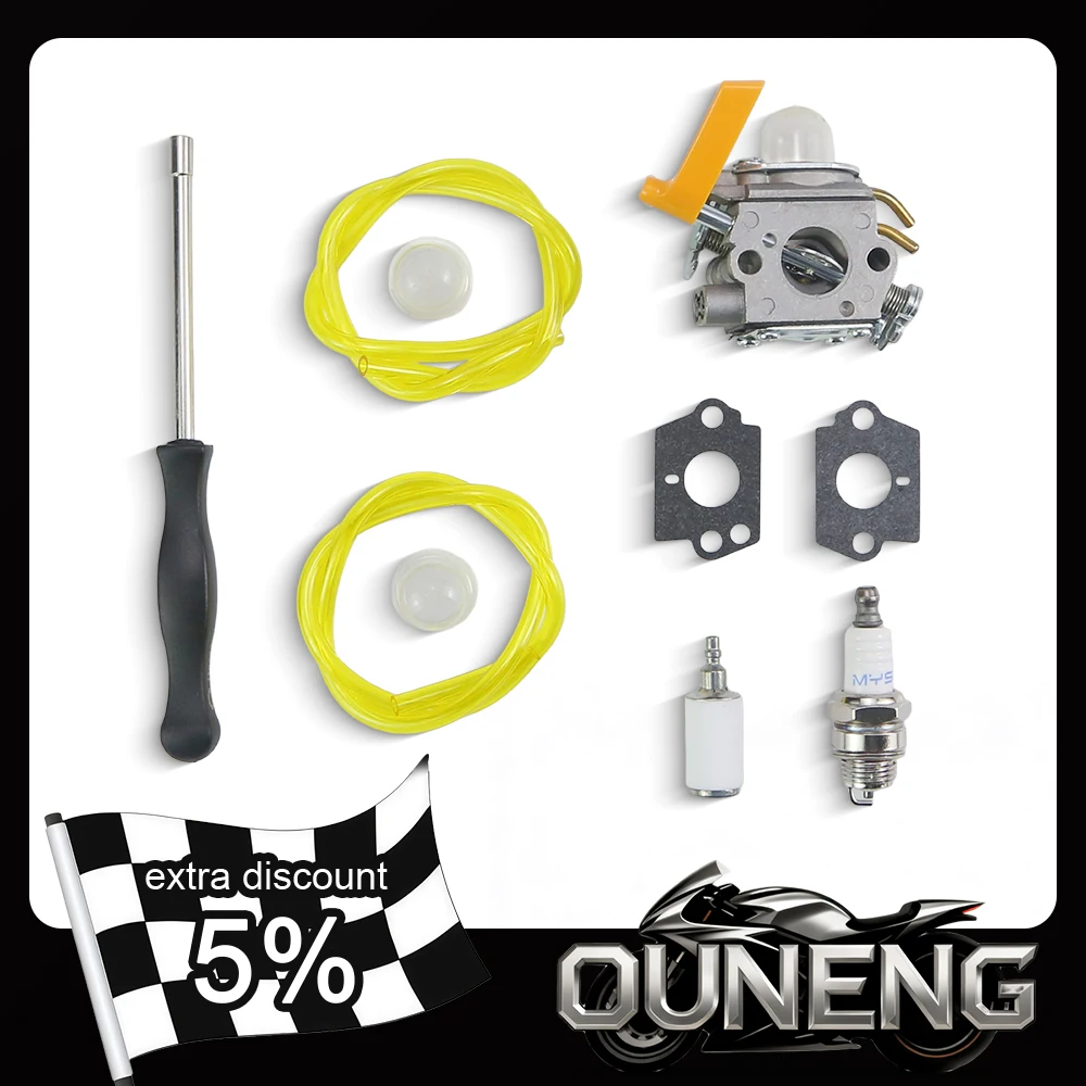 Kit de carburador C1U-H60 para ZAMA Homelite Ryobi 26cc 33cc Trimmer Blower, reemplaza a 308054013 308054008