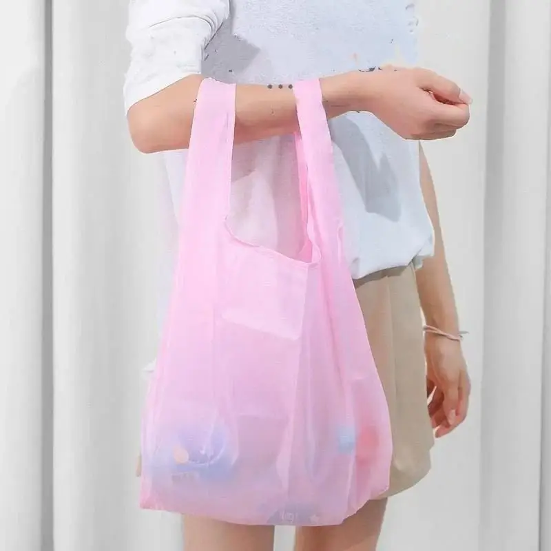 New Reusable Foldable Shopping Bags With Lightweight Fabric Large Capacity Perfect For Grocery Shopping Travel Use