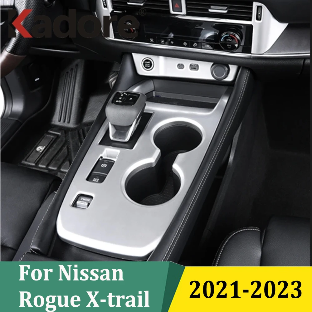 

For Nissan Rogue X-trail 2021 2022 2023 ABS Carbon Fiber Gear Box Shift Panel Cover Trim Interior Car Styling Accessories (LHD)