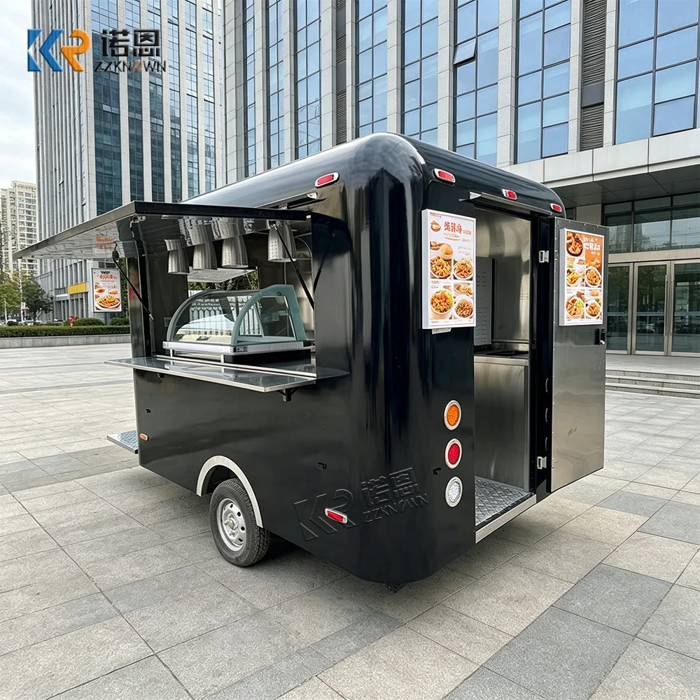 High Quality Mobile Food Truck Kitchen Trailer Catering Street Food BBQ Burger Coffee Ice Cream Coffee Trailer For Sale