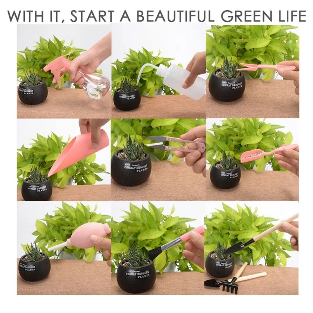 الأسمدة زرع صغير البذر N1N بونساي الشتلات أداة زراعة عصارية جهاز الحفر حديقة زارع عدة #6