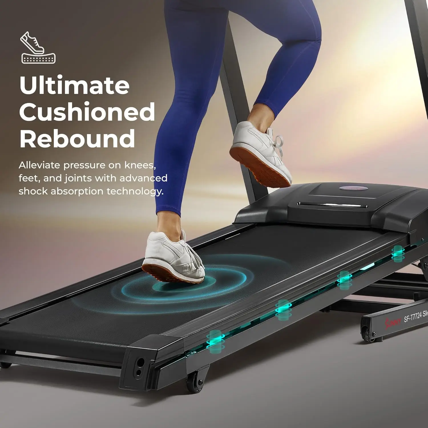 Health & Fitness Energy Flex Motorized Treadmill with Automatic Incline Easy Foldable Design Pulse Sensors Digital Display