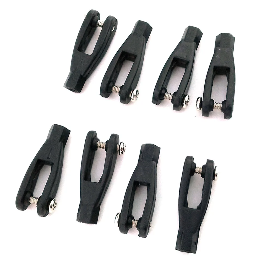 10PCS M2 M2.5 Linkage End Nylon Clevis 2mm 2.5mm Tie Rod End Servo Horn for DIY RC Airplane Fixing Wing KT Model