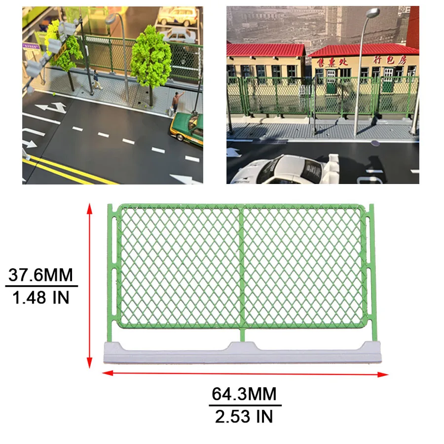 Ho Scale Miniature Railway Train Isolation Fence Model 1:87 Protective Fence for Diy Model Making/Sandtable Layout/Diorama 1PC