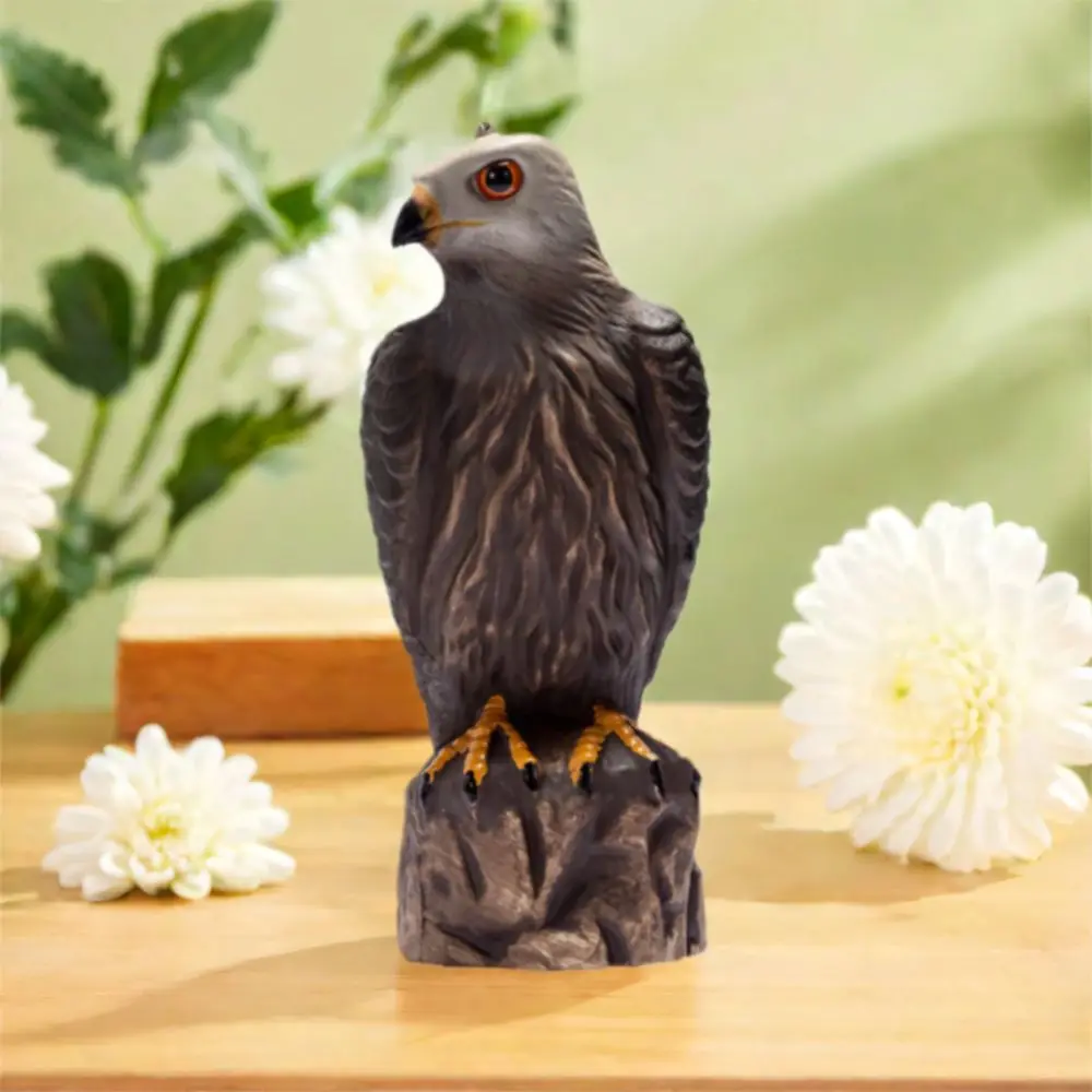 Creative Lifelike Garden Eagle Statue Sturdy Realistic Birds Decoy Hawk Resin Crafts Waterproof Falcon Statue Outdoor Courtyard view 4