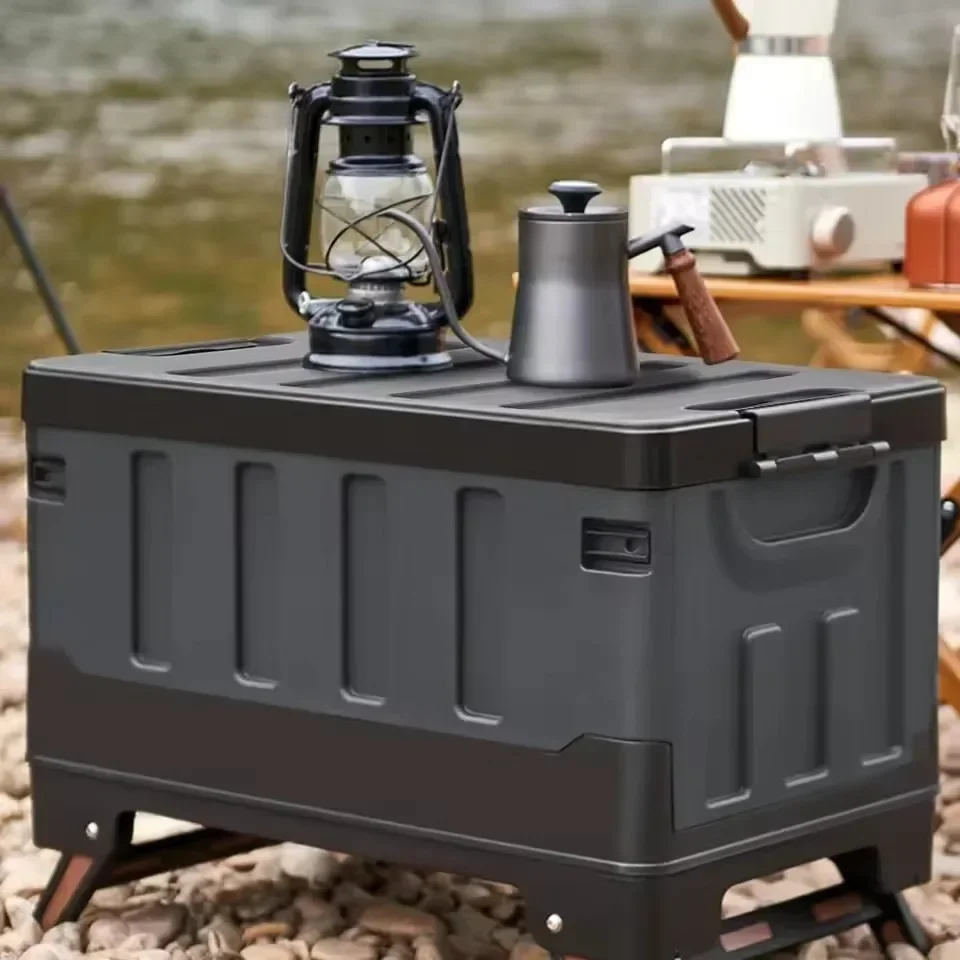 Large Waterproof Storage Box for Camping - Foldable Outdoor Container, Car Trunk Organizer, Portable Camp Gear & Travel Case