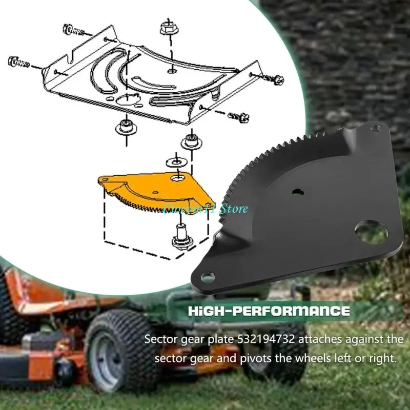Y1UB Replacement Steering Sectors Gear Plate Rebuild Component Tractor Accessories Steering Gear Rebuild for Lawn Mowers