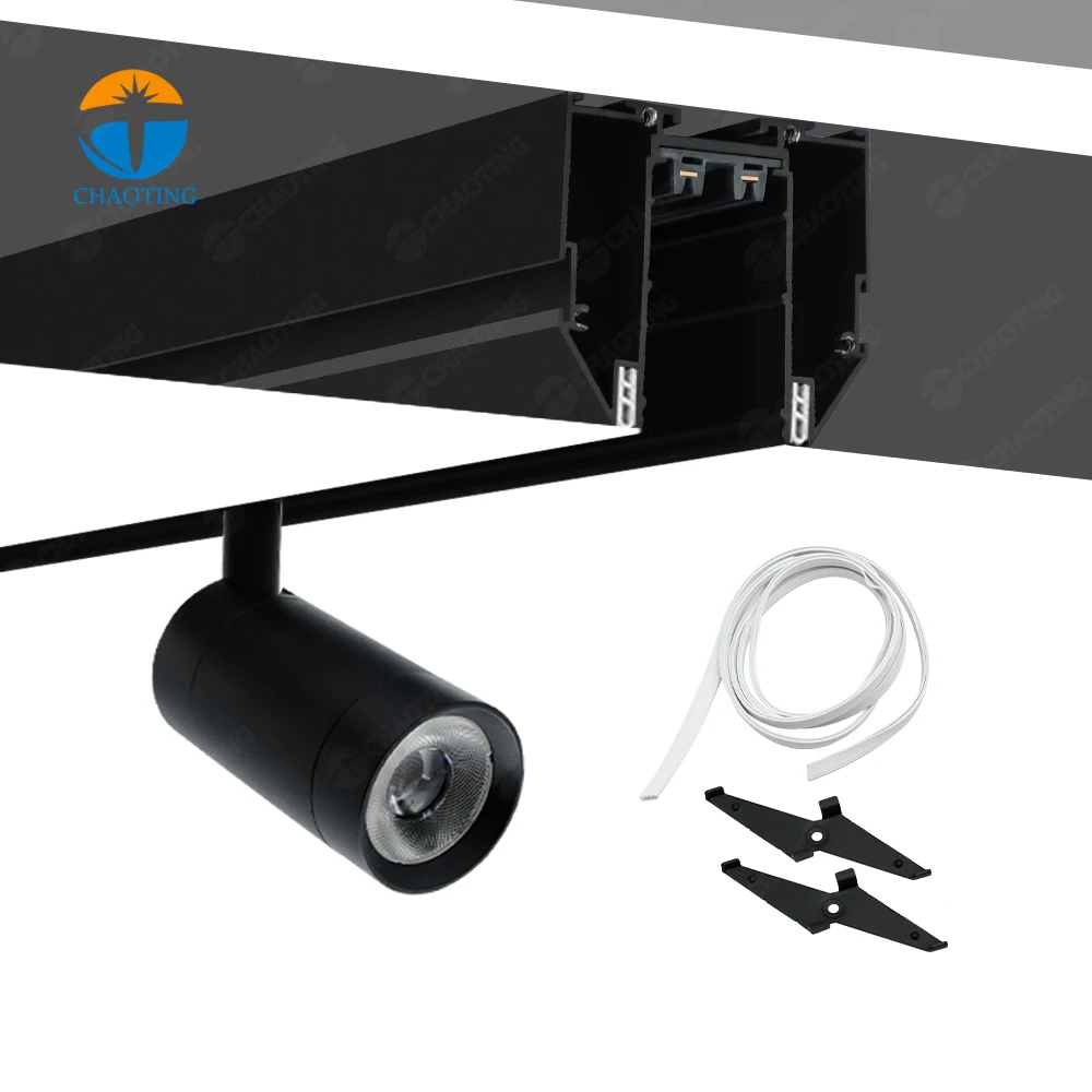 DC220V Magnetic Spot Light Tuya Bluetooth Wifi Track Lamps LED Smart Magnet Track Light Rail Light For Stretch Ceiling Track