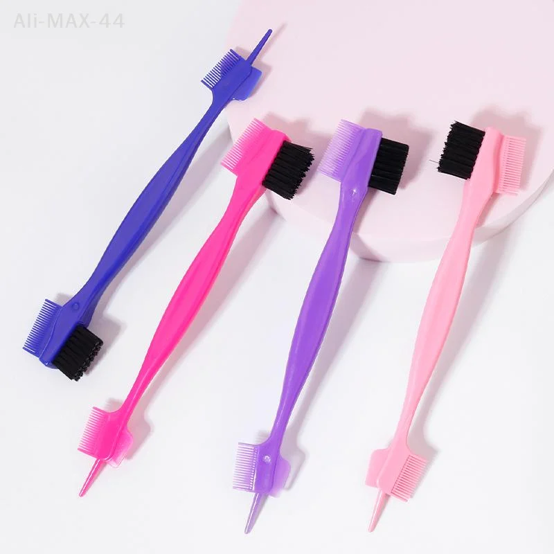 Hoyytu 2 in 1 Multi Use Eyebrow Edge Brush and Hair Trimmer Comb for Professional Makeup Shaping and Hair Finishing
