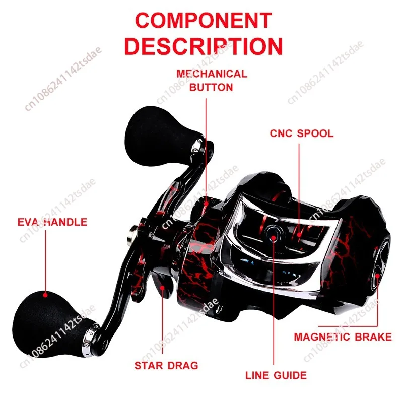 New long-distance metal water drop reel 18+1 shaft fishing line reel 7:1:1 fishing gear sea fishing gear