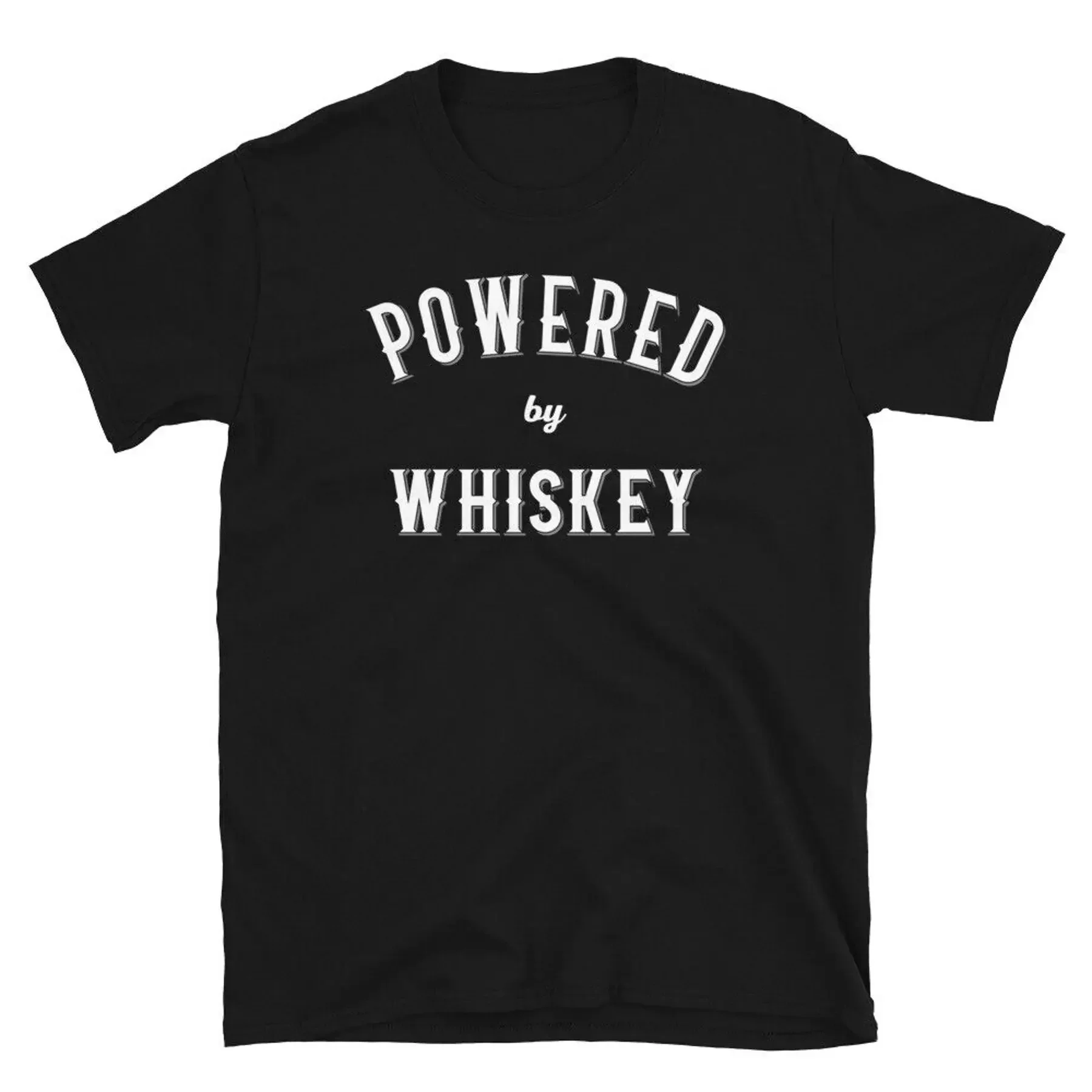 Bourbon Brandy Moonshine Liquor Powered by Whiskey Short Sleeve Unisex T Shirt