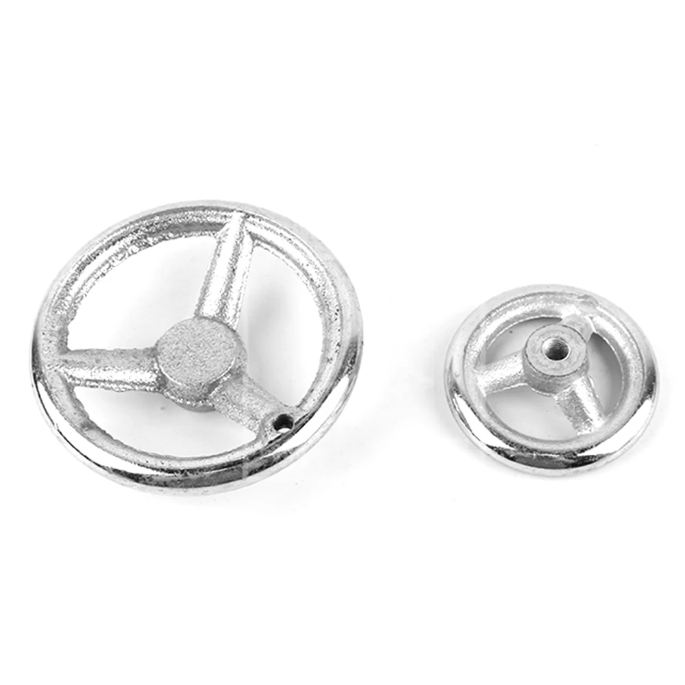 Dia M6/8/10/12/16 Cast Iron Chrome Plated Square Edge Handwheel Machine Tool CNC Straight Handle/Rotary Handwheel Handle Tool