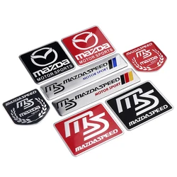 Car Styling 3D Aluminum Flag Logo Stickers Badge Emblem Decals Decoration For Mazda Speed 3 5 6 BK CX-3 CX-5 CX7 CX-7 Demio Axel