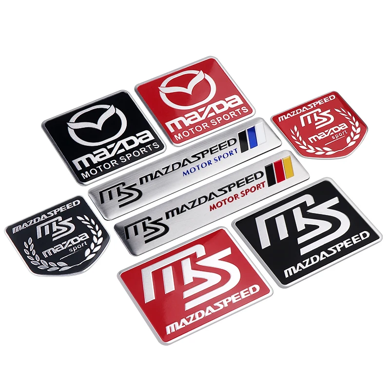 Car Styling 3D Aluminum Flag Logo Stickers Badge Emblem Decals Decoration For Mazda Speed 3 5 6 BK CX-3 CX-5 CX7 CX-7 Demio Axel