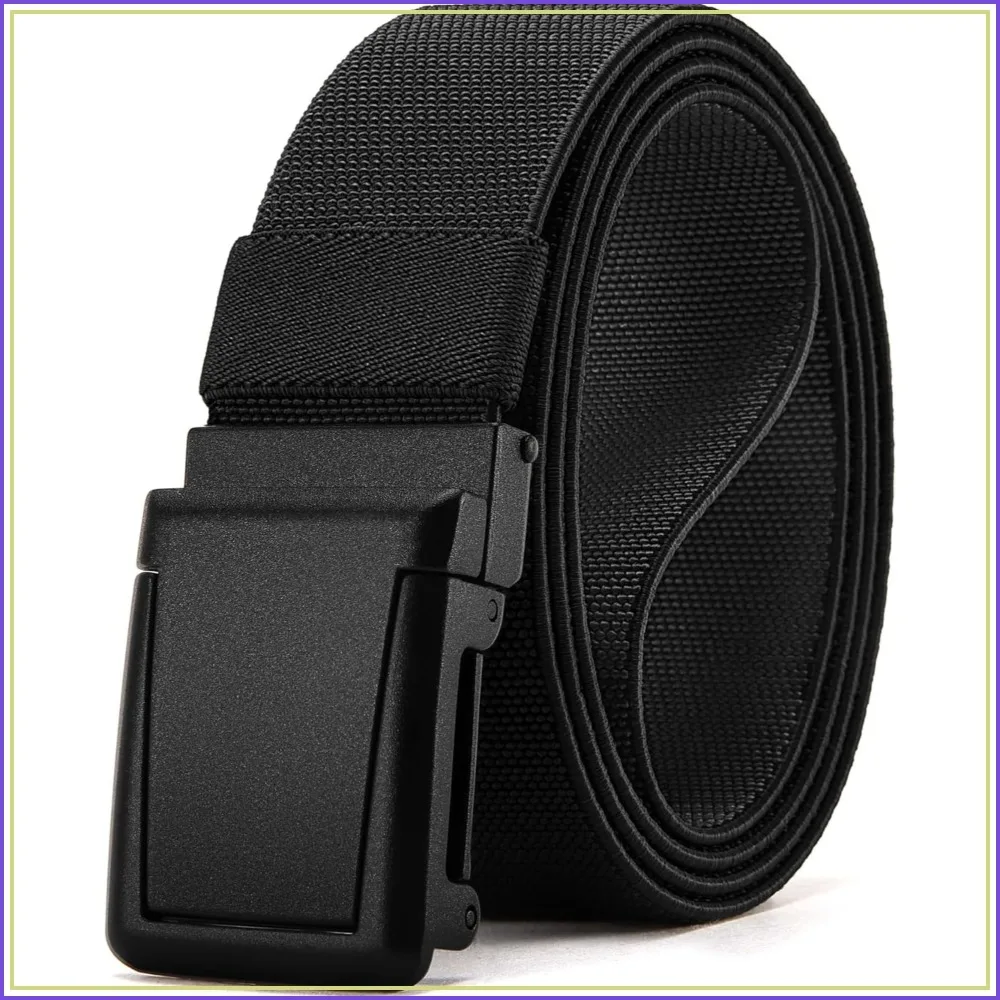 

Tactical Belt 1.5" Stretch Work Belt with Quick Release Zinc Alloy Buckle for Military Casual Jeans Hiking