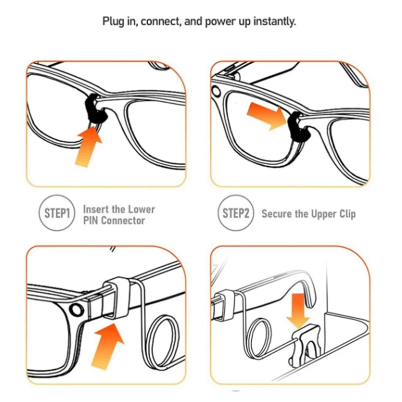 

Зарядный кабель для умных очков Meta Connects to Charging Case для Skyler и Headliner-A09I
