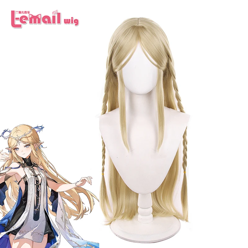 

Парик L-email Синтетические волосы Игра Wuthering Waves Cartethyia Косплей Парик 80 см Длинные парики льняного цвета Термостойкий парик