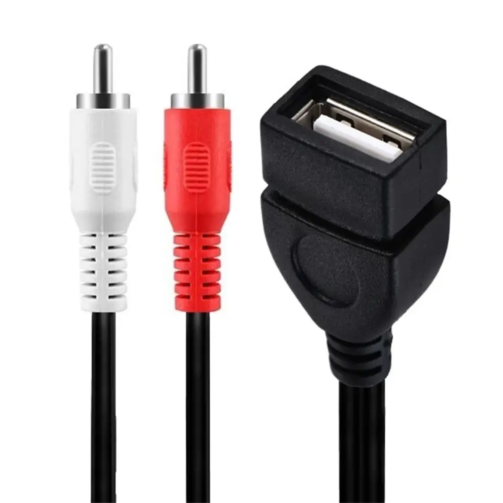 

Male Plug 2 RCA Female Socket Audio Adapter USB Female to RCA Male Cable Audio Cable Video Extension Cables Extension Cable