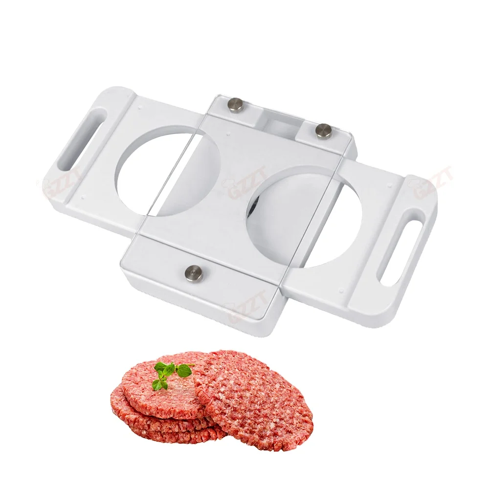 

Hamburger Patty Maker Hamburger Pressing Mould Machine Plastic Burger Press Attachment for Meat Grinder Sausage Stuffer