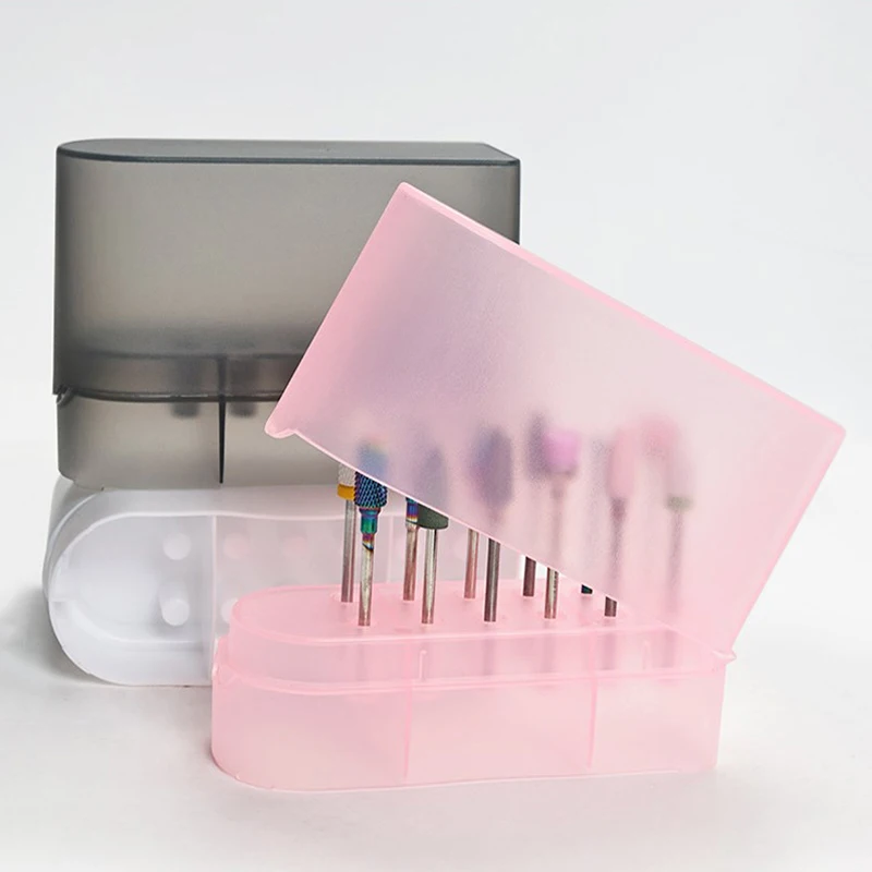 1Pc 収納ボックス 12 穴ネイルドリルビット収納ボックスマニキュアサロン研削ヘッドホルダーディスプレイネイルアートアクセサリー