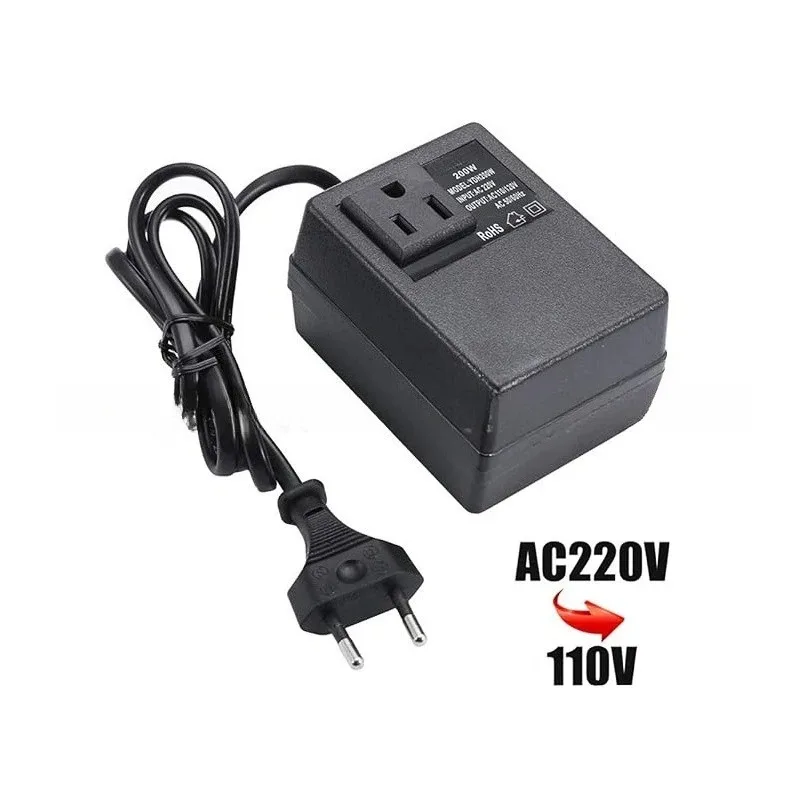 YDH200W Voltage Transformer EU Plug 220V to 110V Step‑Down 200W Power Converter Voltage Mutual Adapter