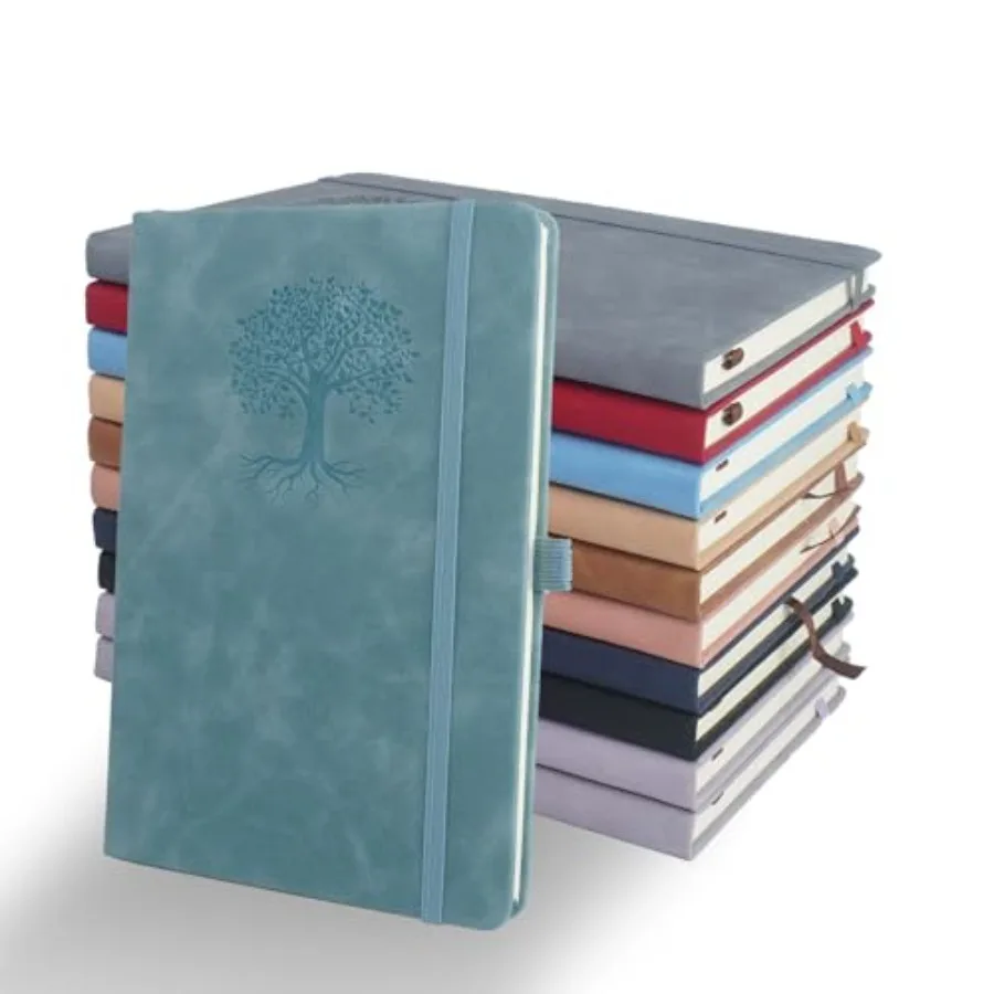 

11 Pcs Lined Journal Notebook 200 Pages 11 Colors Notepad 5.7" x 8.3" A5 Leather Hardcover Journals for Writing School Office W