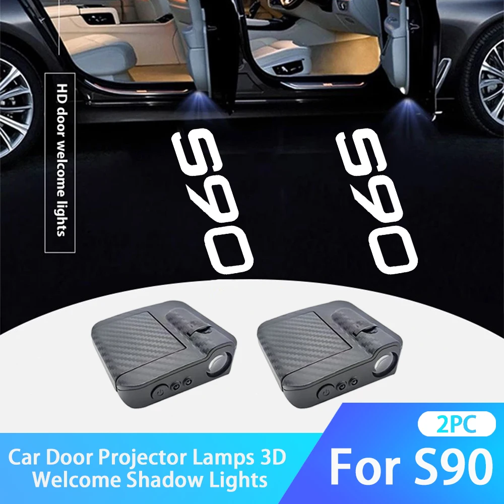 

2PCS Car Door Welcome Lights Laser Projector Logo Wireless Sensing For Volvo S90 car Accessories