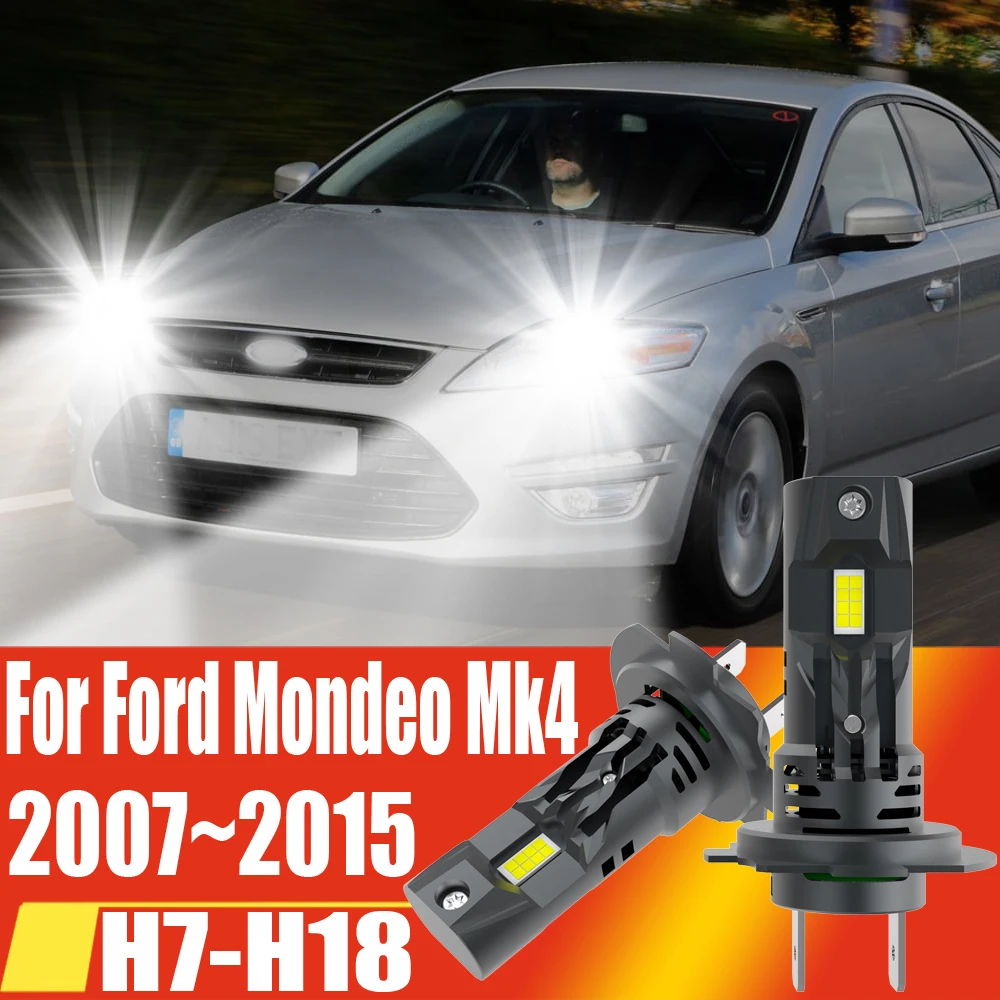 

2 шт. H7 светодиодные фары Canbus высокой мощности автомобильные лампы белые автоматические противотуманные фары Moto Turbo диодные лампы 12 В для Ford Mondeo Mk4 2007 ~ 2015