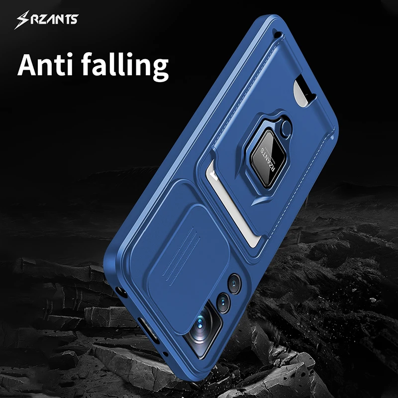 Rzants For Xiaomi 12T 12T Pro Cover Case[Bison] Push-pull Magnetic Card Phone Case