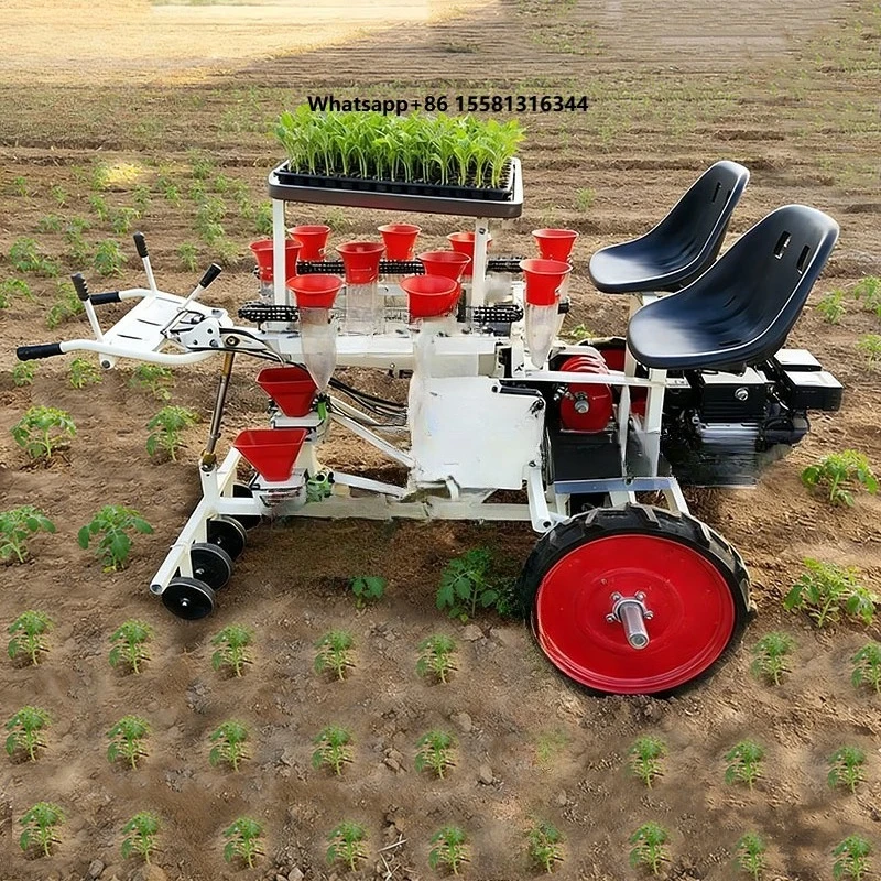 Farm Use Motorized Self Walking Automatic Transplanter High Productivity Seeders for Peppers Tomatoes Cabbage Onion Seedlings