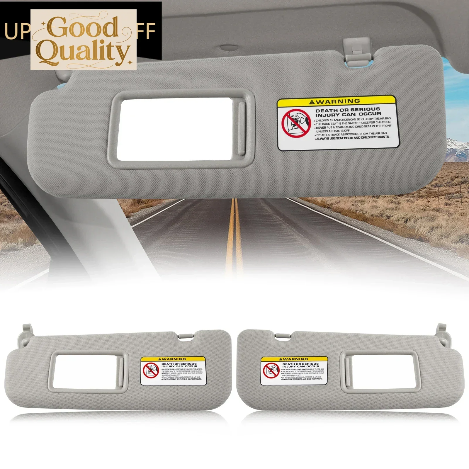 

Car Sun Visor Fit For Hyundai Elantra 2011-2015 With Vanity Mirror Cover Plate For Blocking Sunlight ‎852103X000TX 852203X000TX