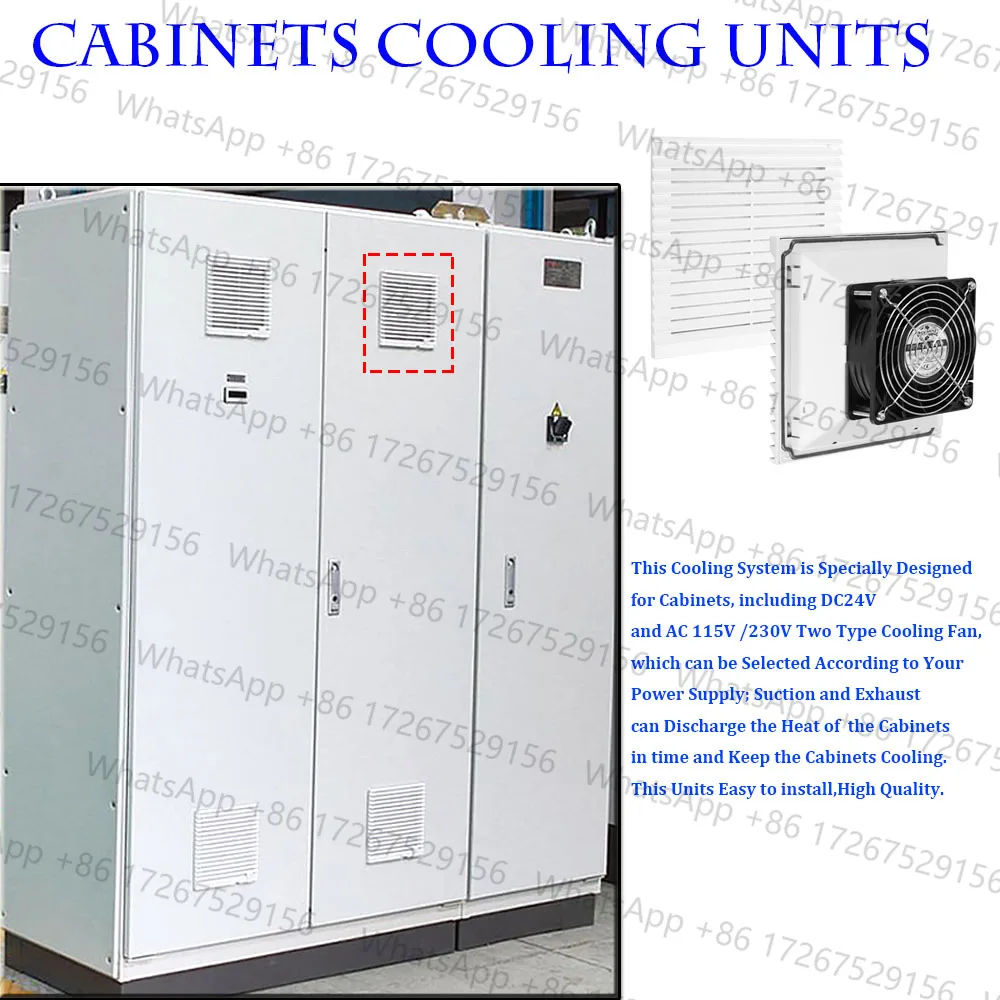 115V 230V Fan with Cabinets Ventilation Exhaust Suction Cooling System Units for Shutters Filter AC 115/230V