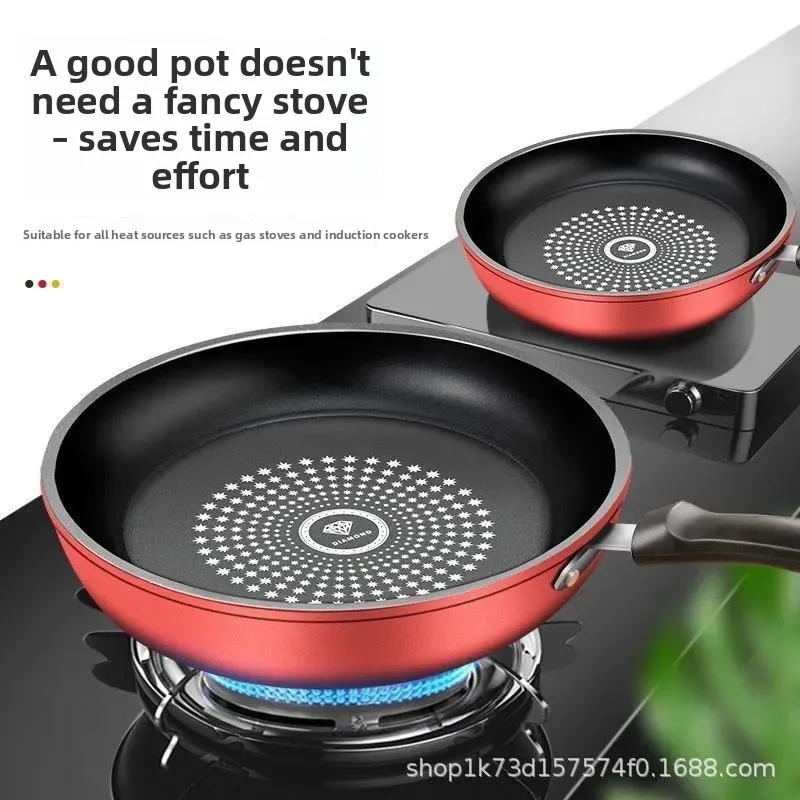 German Crystal Diamond Non-Stick Frying Pan, Maifan Stone Non-Stick Pan for Home Use, Pancake Pan, Suitable for Induction Cooker