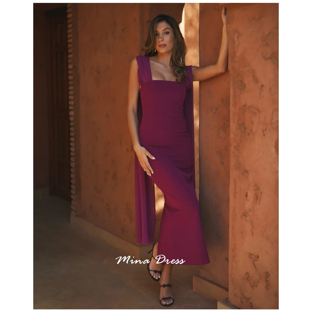 فساتين مينا للمناسبات الرسمية بدون أكمام مخصصة للمناسبات الخاصة بطول الظهر فساتين الحفلات النسائية الأنيقة للسهرة