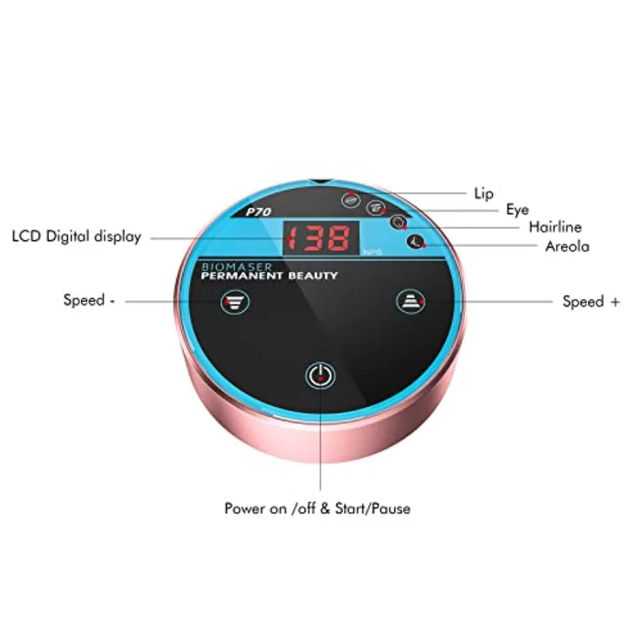 مجموعة ماكينة تجميل دائمة P70 لتحديد الحواجب الاحترافي والشفاه Microblading مع محرك سويسري عالي الدقة دوار P #3
