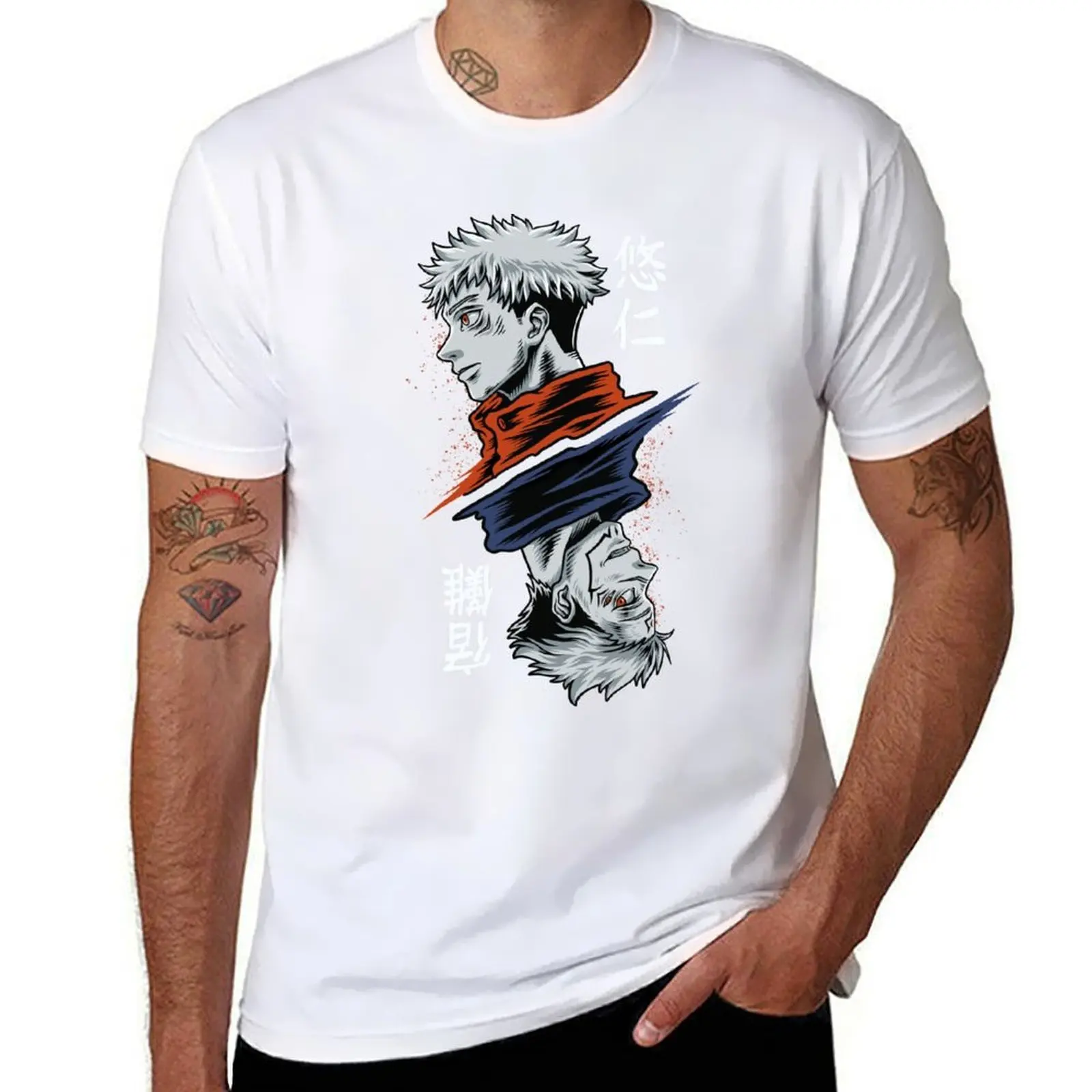 

Jujutsu Sukuna x Yuuji T-Shirt essential t shirt t shirt man plain T-Shirt