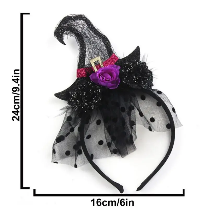 Halloween Party Hair Bands Ghost Festival Masquerade Dimensional Witch Hat Headband Halloween Decoration