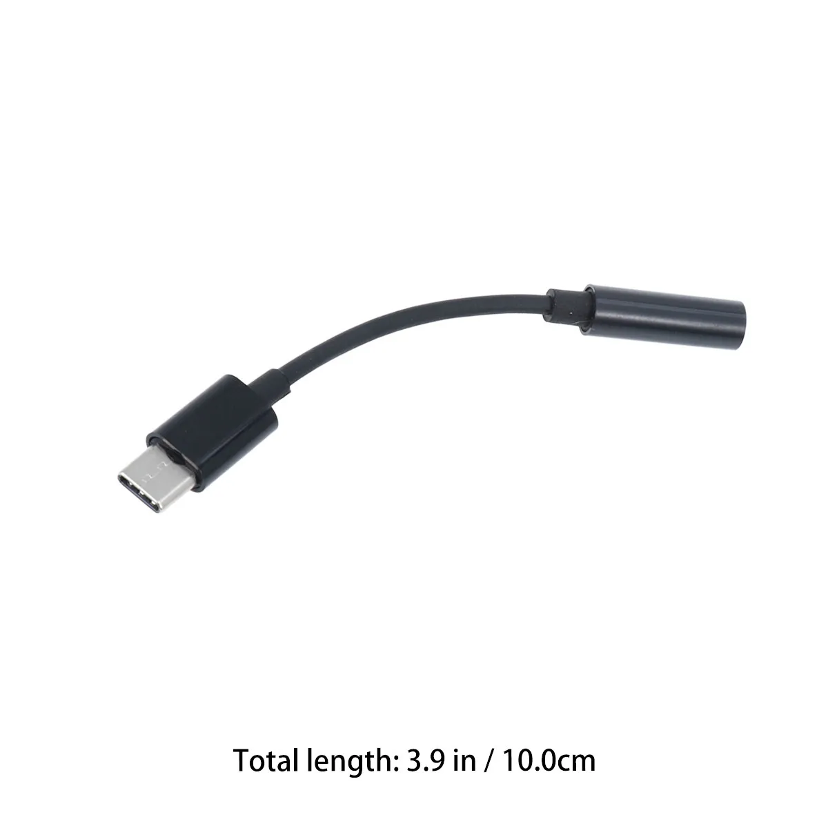 1Pcs USB-C to 3.5mm Audio Adapter Type C Male to 3.5mm Female Jack Reversible Lightweight Portable for Laptop Phone Tablet Black