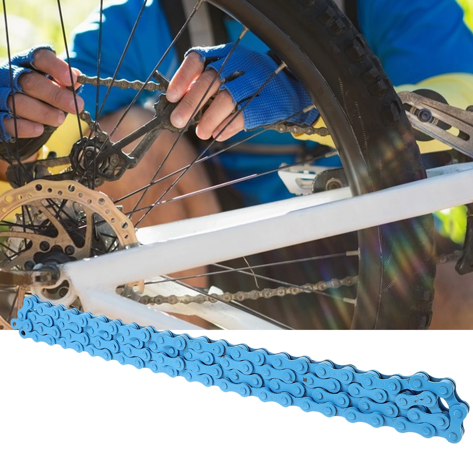 

Durable Bicycle Replacement for Mountain Bikes Racing Cycling Chain Smooth Gear Shifting Wear Resistant Metal Bike Connector