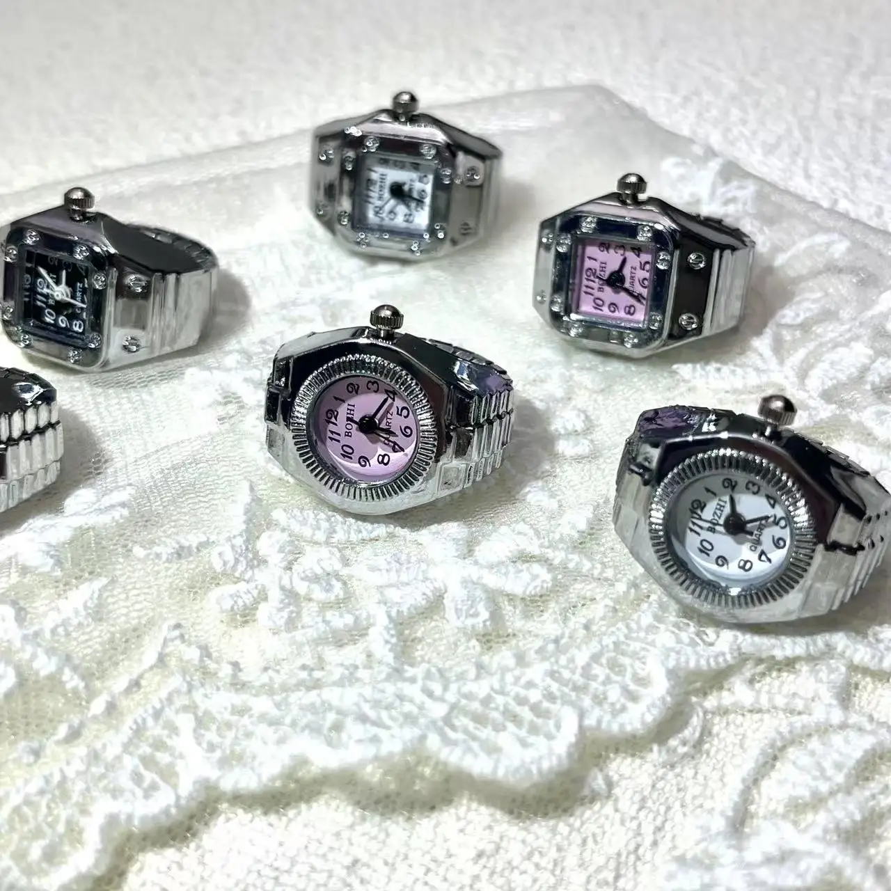 

Модные и универсальные часы с квадратным кругом и кольцом для женщин и мужчин, модные часы для вечеринки, дня рождения, Дня святого Валентина