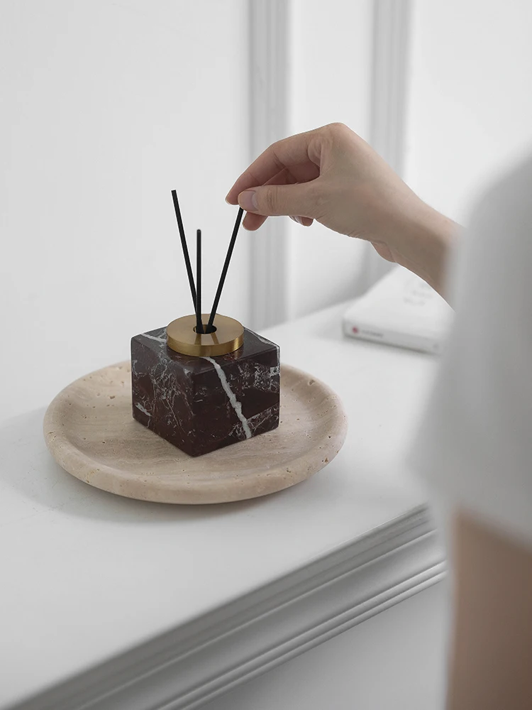 Luxury Nordic Marble Essential Oil Diffuser - Aromatherapy Bottle for Home/Hotel Use, Modern Aesthetic & Creative Design
