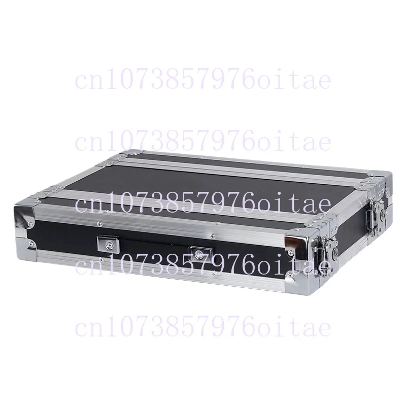 1U Microphone Flight Case Receiver Cabinet One-to-Two Wireless Storage Box Microphone Case Aluminum Alloy Mic Box