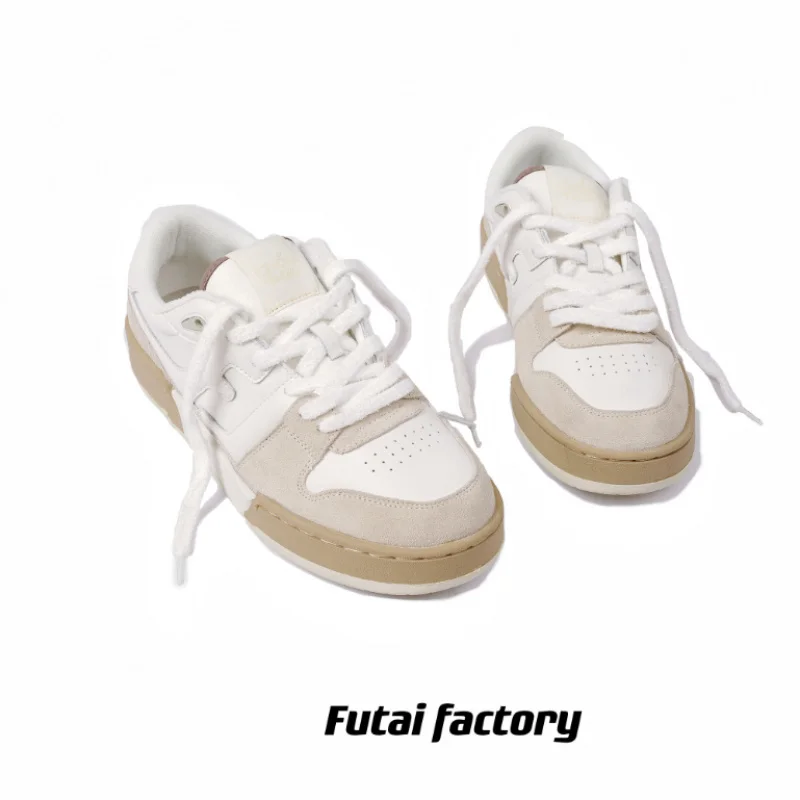 

Мужские кроссовки 2025 года с цветными блоками, белые, и женские кроссовки в стиле ретро, бежевые, повседневные, спортивные, на толстой подошве.