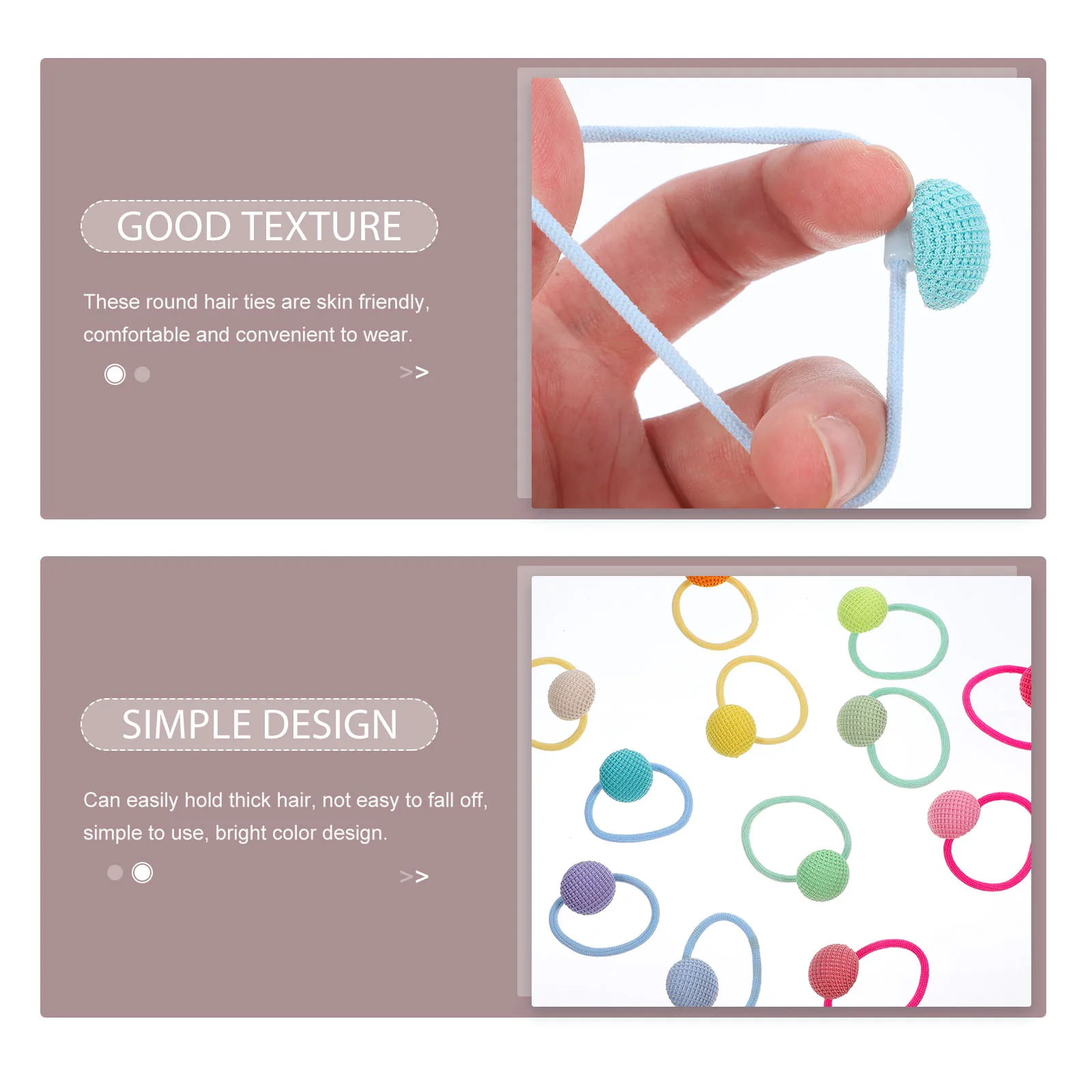 

12pcs C y Color Hair Ties Cute Round Elastic Ponytail Holders for Women Girls Bright Design Not Easy to Fall Off for All