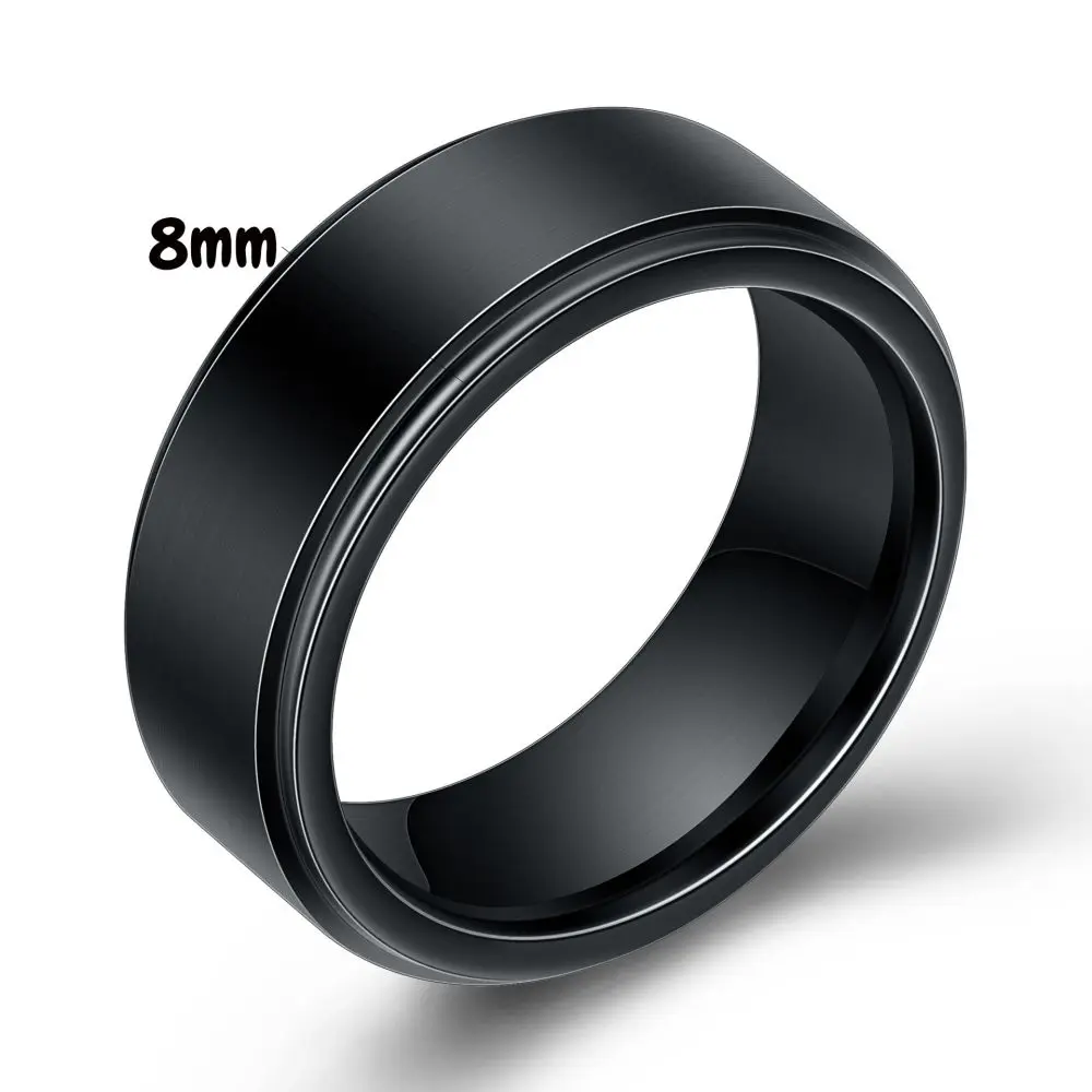 4MM/6MM/8MM Wolfram Stahl Ring für Frauen Männer Cut Polygonale Paar Ringe hochzeit Schmuck und Zubehör Großhandel – Detail 10