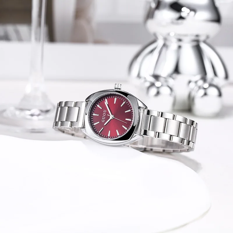 2026 Quartz Watch With Steel Band, Women'S Fashionable And Simple Watch With Bar Markers, High-Quality Selected Watch