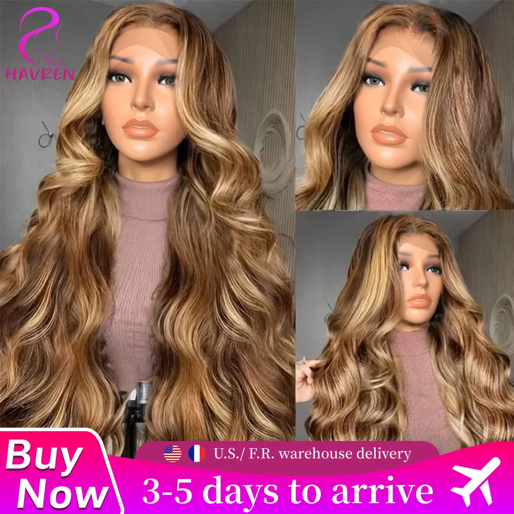 

220% Плотность P4/27 Выделите Объемная Волна Парики Человеческих Волос 13x4 13x6 Hd Парики Фронта Шнурка 36 Дюймов Свободные Объемные Волны Бразильские Человеческие Парики