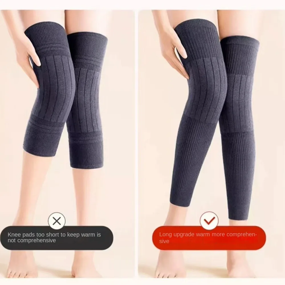 Hight Quality Cashmere Wool Knee Brace Pads Protector Black/Grey Leg Warmers KneeCap Knee Warmers Knees